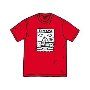 Supreme red shirt sleeve tshirt. New